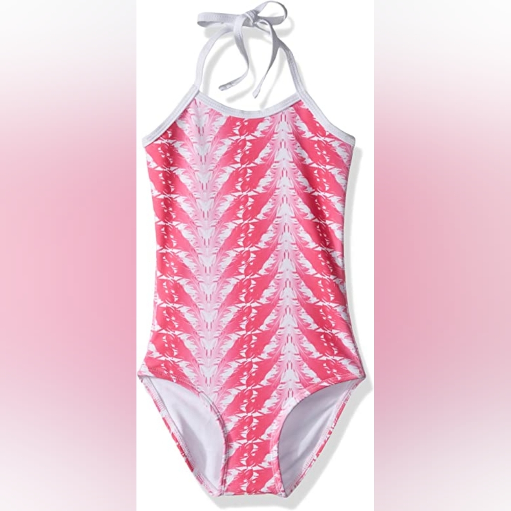Snapper Rock Toddler Girls Halter One Piece Swimsuit Fushia 2T NWT $49